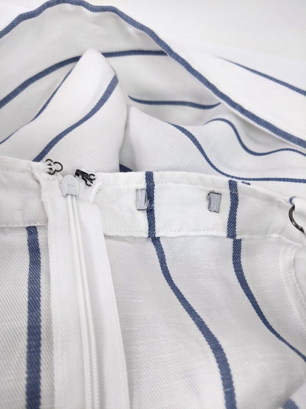 RAILS Harper Jumpsuit Spaghetti Strap Belted Linen Blend Striped Pattern Size L - Picture 12 of 14